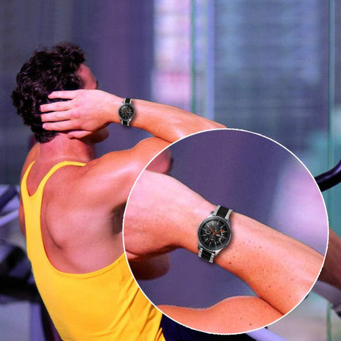 V-MORO Strap Compatible with Galaxy Watch 46mm(2019) Bands/Gear S3/Gear S3 Classic/Galaxy Watch 3 45mm Band Men Solid Stainless Steel Replacement ...