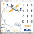 Baby Memory Blanket, Airplane Sky Pilot Baby Age Blanket Monthly Baby Blanket Milestone Blanket Swaddle Blanket, 48x40 Inch Baby Growth Chart Phot...