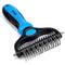 Pets Hair Brush, Dog Grooming Brush, Dematting Undercoat Rake for Dogs and Cats, Pet Hair Remover, Double Sided Shedding, Extra Wide, Reduce Shedd...