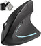 Ergonomic Mouse Vertical -Rechargeable 2.4GHz Optical (Bluetooth+USB+USB C) modes Wireless Mice- 800/1200/1600DPI 6 Buttons for Laptop Computer PC...