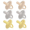 Sweet Child Pacifiers 0-18 Months, Set of 6 Ultra-Light Silicone Binkies with Collapsible Handle & 3 Air Holes for Added Safety, Best Newborn Paci...