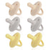 Sweet Child Pacifiers 0-18 Months, Set of 6 Ultra-Light Silicone Binkies with Collapsible Handle & 3 Air Holes for Added Safety, Best Newborn Paci...