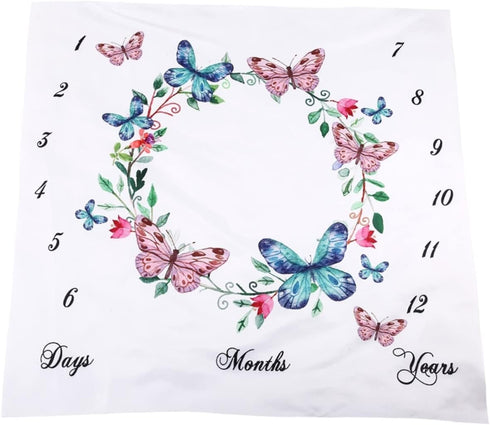 Milestone Blanket Newborn Monthly Baby Milestone Blanket Newborn Photo Blanket Newborn Milestones Blanket Girls Baby Photography Blankets for Baby...