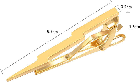 Yoursfs Lightning Bolt Tie Clip for Men Unique 316L Stainless Steel Novelty Tie Bar Super Hero Cool Tie Clips Wedding Gift...