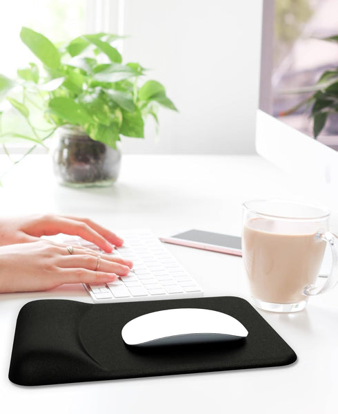 Audimi Ergonomic Mouse Pad with Gel Wrist Support, Comfortable Mousepad with Wrist Rest Smooth Surface and Non-Slip PU Base for Pain Relief, Lapto...