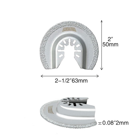 Diamond Oscillating Tool Blade Set, Multi Tool Mortar Cutting Saw Blades Precise for Grout Removal, 4-Pack...