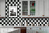 1339 Black White Mosaic Trellis Peel and Stick Wallpaper 17.7" x 9.8ft Square Lattice Self-Adhesive Checkered Contact Paper Shelf Liner Kitchen Ba...