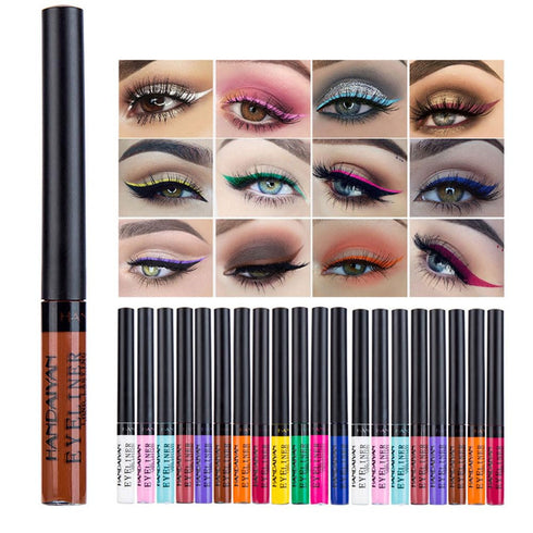 Coloured Eyeliner,Matte Liquid Eyeliner Rainbow Colorful Neon Eyeliner Pencil Pigmented Waterproof Smudgeproof Long Lasting Gel Eye Liner Christma...