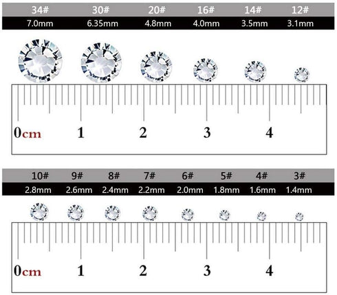 Onwon 1440 Pieces SS16 / 4mm Clear Crystal Flat Back Brilliant Round Rhinestones Glass Stones Glitter Gems Transparent Faux Diamond (Crystal AB)...