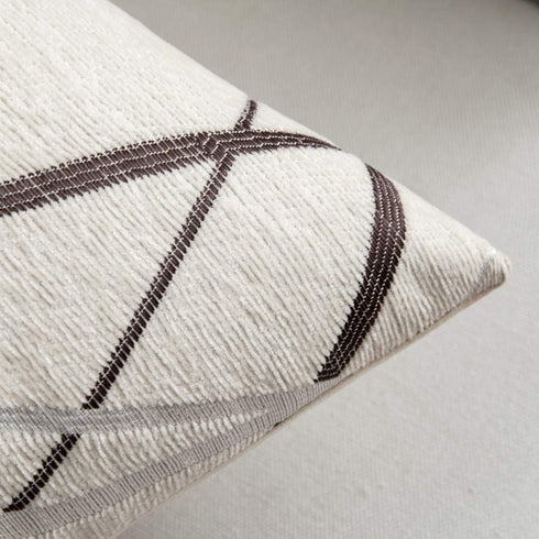 MIULEE Pack of 2 Decorative Throw Pillow Covers Cute Woven Textured Chenille Cozy Modern Concise Soft Beige Square Cushion Shams for Bedroom Sofa ...