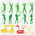 BENECREAT Golf Swing Border Painting Stencils, 12x12inch Sport Theme Cart Plastic Decoration Template for DIY, Engraving, Scrapbooking...