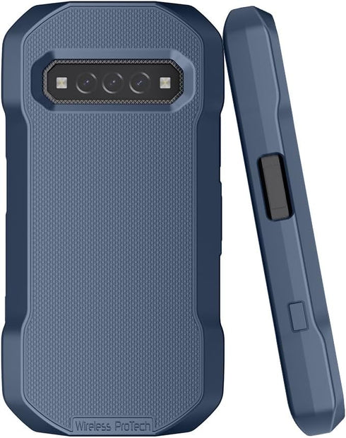 Case Compatible with Kyocera DuraForce PRO 3 (E7200), Protective Textured Case and Screen Protector (Navy Blue)......