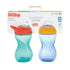 Nuby No-Spill Clik-it Soft Spout 10oz Cup Leak-Proof & Easy-Grip Design with Carabiner Attachment for On-The-Go Hydration, 2 pack, 6+M, Neutral Co...
