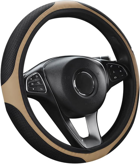 Fekey&JF Car Steering Wheel Cover, Elastic Stretch Anti-Slip Breathable Warm in Winter Cool in Summer, Car Interior Protection Accessories for Wom...