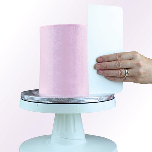 PME Tall Cake Plain Edge Plastic Side Scraper 10 x 9.3 Inces, White, Standard...