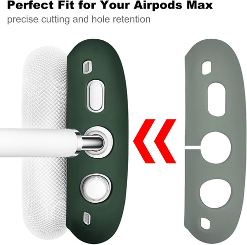 Case for Airpods Max Headphones, Silicone Cover for Apple Airpod Max,Accessories Cases (Midnight Green)...