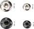 Kenkio 120 Sets Sew-on Snap Buttons Metal Snaps Fasteners Press Studs Buttons for Sewing, 8 mm and 10 mm,Black and Silver...