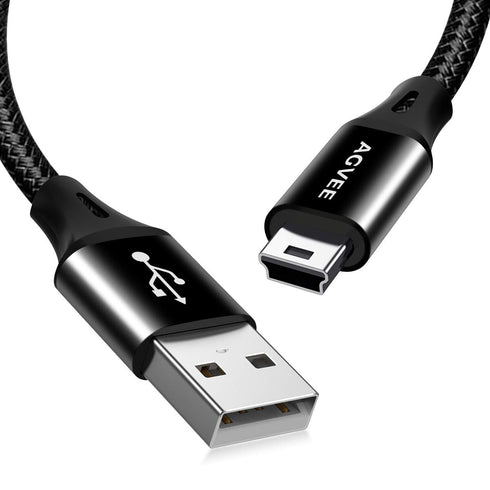 AGVEE 2 Pack 6ft Replacement for Garmin Nuvi GPS Charger Data Cable Gpsmap Charging Cord, TI-84 Plus/CE/C Silver, Blue Yeti USB Microphone/Pro Mic...