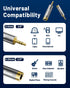 1/4'' to 3.5mm Stereo Pure Copper Headphone Adapter,3.5mm(1/8'') Plug Male to 6.35mm (1/4'') Jack Female Stereo Adapte for Headphone, Amp, Adapte,...