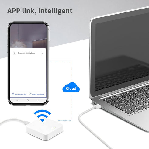 Mini Gateway, Gateway Smart Gateway Remote Control Micro USB Port Gateway Hub Remote Control Smart Hub for TUYA for Home Appliances......