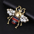 Acxico 2Pcs Vintage Simulated Rhinestone Pearl Bee Pin Brooch Antique Pin Women Brooches Pin Honeybee Costume Jewelry Creative Gifts...