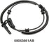68053861AB Rear Left or Right ABS Wheel Speed Sensor Driver or Passenger Side ABS Brake Sensor Replacement for 68053861AC 68053861AD 68231044AB 68...