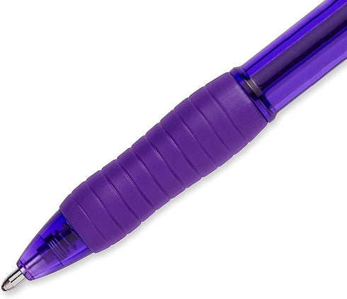 Paper Mate Profile Retractable Ballpoint Pens, Bold Point 1.4mm (12-Pack-Ballpoint, Purple)...
