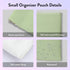 3PCS Small Makeup Bag for Purse, New Thicken Waterproof Leather Purse Organizers for Inside Purse, Snap Closure Organizer Pouch for Cosmetics Jewe...