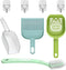 Convenient Pet Cats Toilet Cleaning Kit with Cat Litter Box Scooper/Cat Litter Picker/Handheld Dustpan/Broom/Brush/Paste Hooks Good for self Clean...
