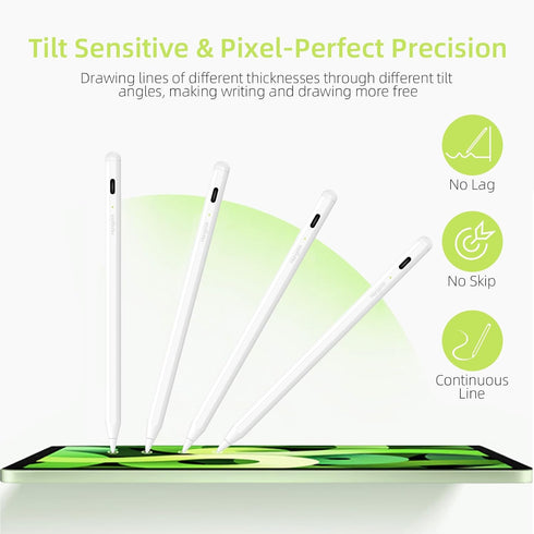 Stylus Pen for iPad, Palm Rejection Low Latency Tilt Sensitivity Mangotek Active Pencil Compatible with 2018-2023 Apple iPad Pro 11/12.9 inch, iPa...