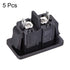 uxcell C8 Panel Mount Plug Adapter, 250V AC 2.5A 2 Pins IEC Inlet Module Plug Power Connector Socket Straight 5pcs...