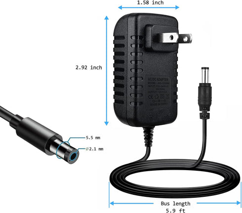 12V 2A Power Supply, Universal Power Adapter with 8 Selectable Plug, Power Adapter for Led Power Supply, CCTV Camera, BT Speaker, GPS, Webcam, Rou...
