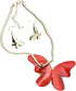 Elegant Acrylic Monarch Butterfly Necklace and Earrings Morpho Butterfly Jewelry Sets Insect Dangle Drop Pendant for Women Ladies...