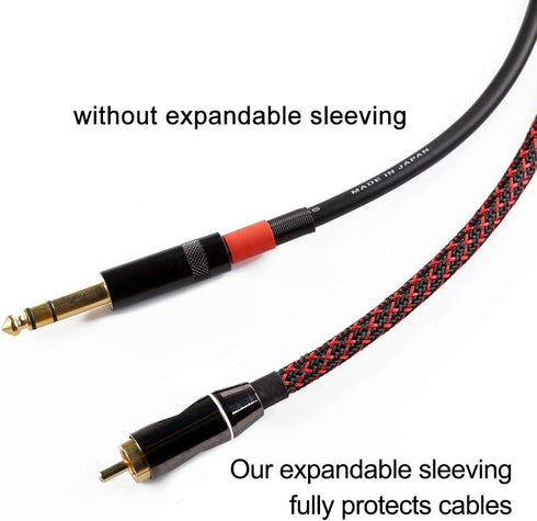 25ft - 3/4 inch PET Expandable Braided Sleeving – BlackRed – Alex Tech Braided Cable Sleeve...