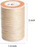 FANDOL Waxed Polyester Cord Wax-Coated Strings Waterproof Round Wax Coated Thread for Braided Bracelets DIY Accessories or Leather Sewing (Beige)...