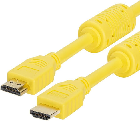 Cmple - HDMI Cable 10FT High Speed HDTV Ultra-HD (UHD) 3D, 4K @60Hz, 18Gbps 28AWG HDMI Cord Audio Return 10 Feet Yellow...