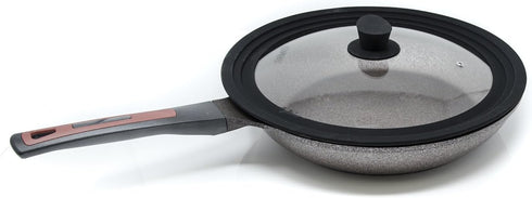Alpha Living Universal Silicone Cookware Pots and Pans Vented Tempered Glass-Graduated Lid with Easy Grip Fits 9.5", 10" 11" (Small)...