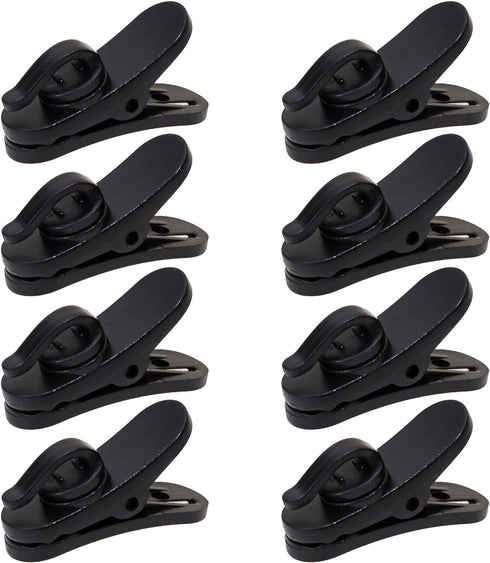 1 Inch Small Plastic Rotate Earphone Clips for Fixing Earbuds Cables Corded Headset Headphone Wires to Shirt, Pack of 8 (Black)......
