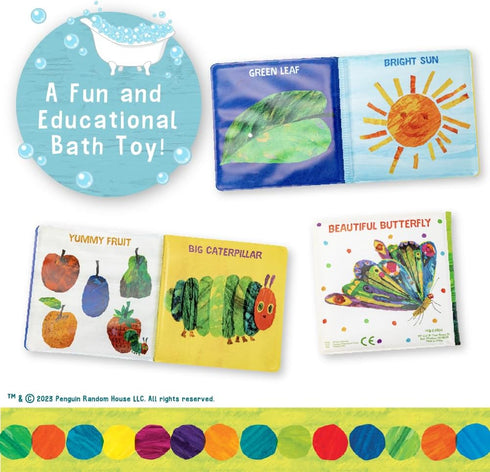 Kids Preferred World of Eric Carle The Very Hungry Caterpillar 6 Inch Vinyl Bath Book Bath Tub Toy Perfect for Water Play and Learning for Ages 0+...