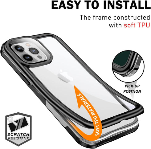 AICase for iPhone 14 Pro Case Waterproof, Clear Water Proof Shockproof Dustproof Snowproof Full Body Rugged Transparent Underwater Phone Case for ...