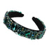 Baroque Head Hoop Band Colorful Glass Crystal Hairbands for Women Luxury Rhinestone Beaded Palace Headbands Jewelry (Green)...