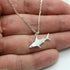 Minimalist Animal Silver Shark Pendant Necklace for Women Cute Dainty Animal Fish Pendant Necklace for (Silver)...