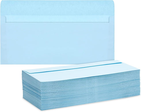 Juvale 100 Pack #10 Light Blue Envelopes with Square Flap for Mailing Letters, Invitations (4 1/8 x 9 1/2 In)...