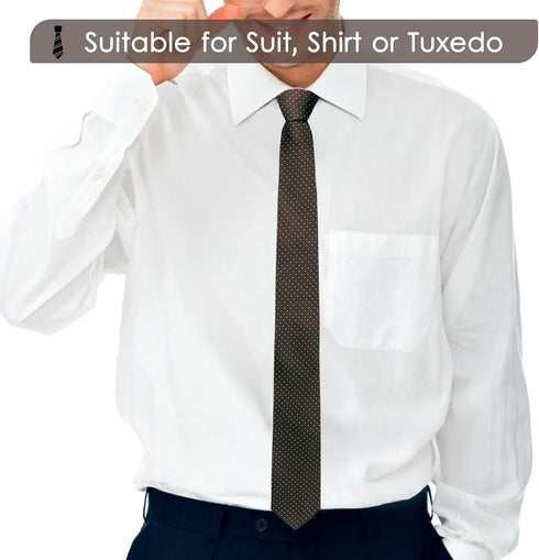 Mantieqingway Ties For Men 2.95" Classic Dot Satin Neckties Casual Business Mens Tie for Daily Dress, College, Party...
