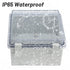Junction Box IP65 Dustproof Waterproof ABS Plastic Project Box Hinged Shell Universal Electrical Enclosure Clear Cover 5.91 x5.91 x3.54inch(150 x1...