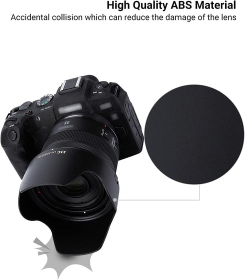 Tulip Flower Len Hood for RF 35mm F1.8 Macro is STM on EOS R6 R5 RP R Camera, Reversible Lens Shade, Compatible with 52mm Filters and 52mm Lens Ca...