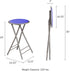 Lavish Home Folding Stool - Backless 24-Inch Stool with 225lb Capacity for Kitchen or Rec Room - Portable Indoor Counter Bar Stools (Blue)...