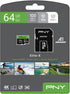 PNY 64GB Elite-X Class 10 U3 V30 microSDXC Flash Memory Card...