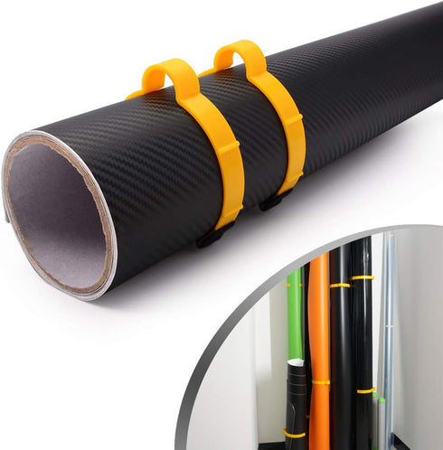 Film Vinyl Wrap Rolls Holder Roll-Media Speed Clips, Plastic Hoop Ring Clamp with Quick Release Handle and Scratch Protection Felt Patch,Film Roll...