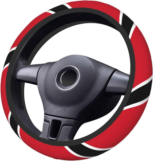Trinidad and Tobago Flag Steering Wheel Covers,Anti Slip Sweat Absorption Elasticity Car Accessories Steering Wheel Protector Universal 15 Inch fo...